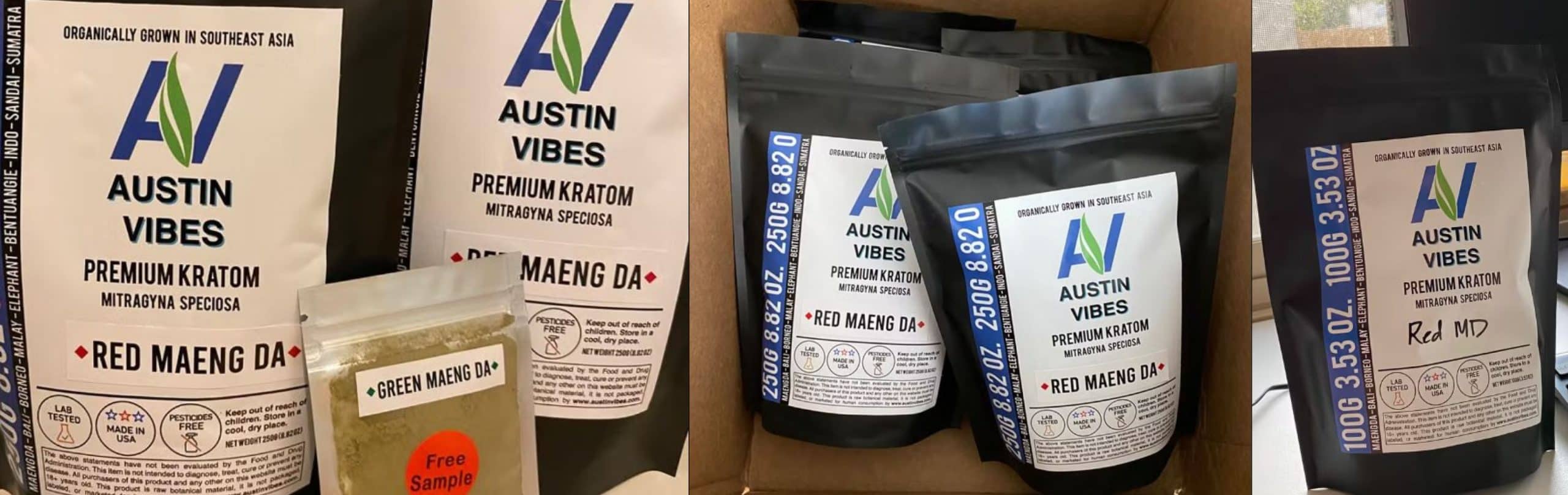 Austin Vibes kratom red Maeng Da products