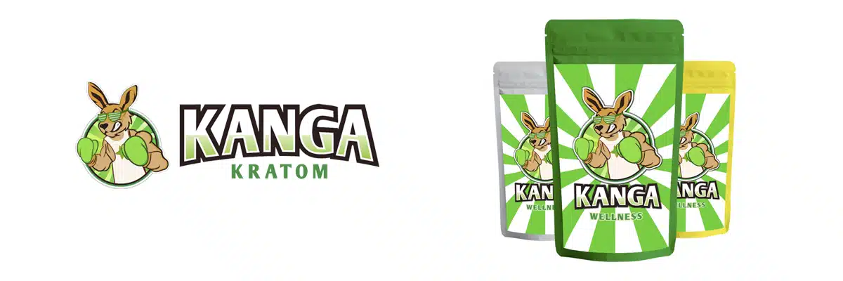 Kanga Kratom logo and products