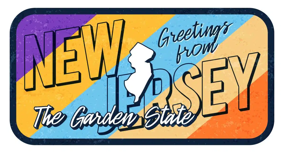 Greetings from New Jersey, The Garden State, sign