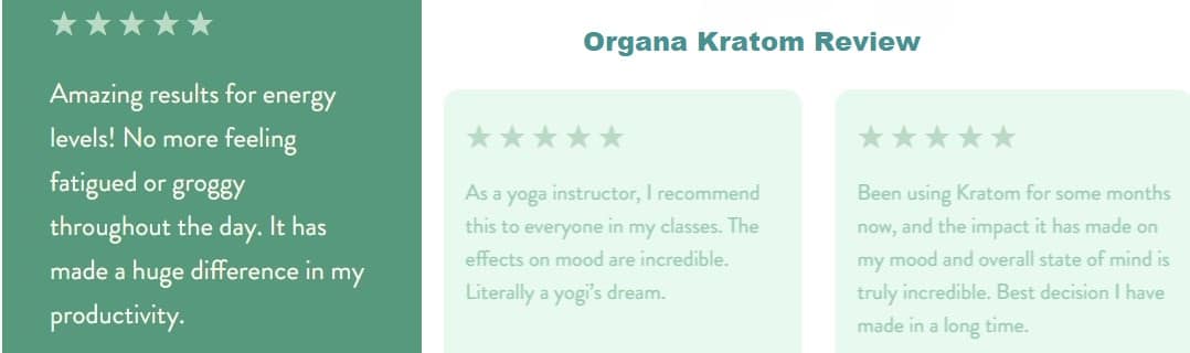 image of organa kratom product reviews