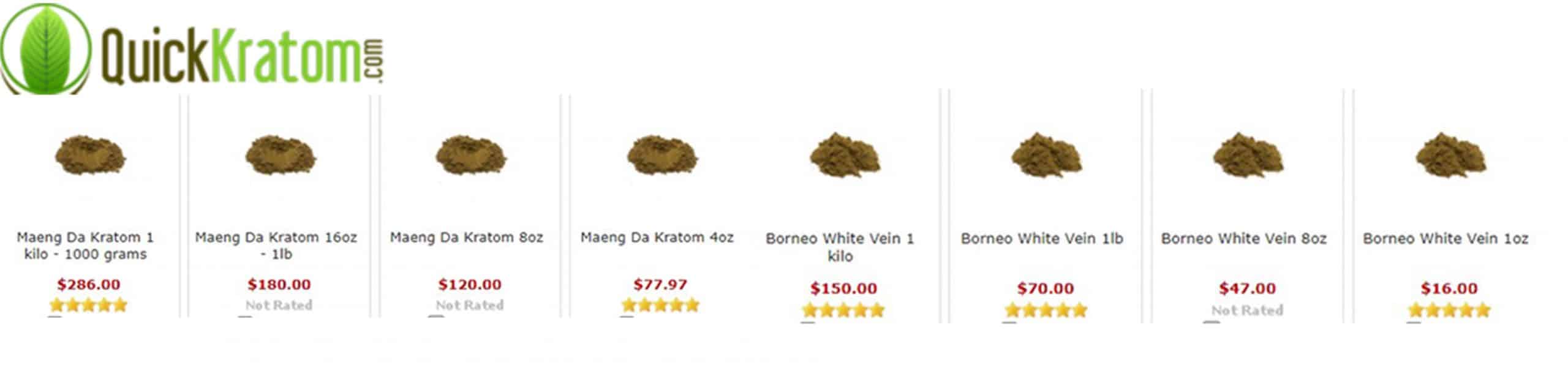 image of quick kratom products