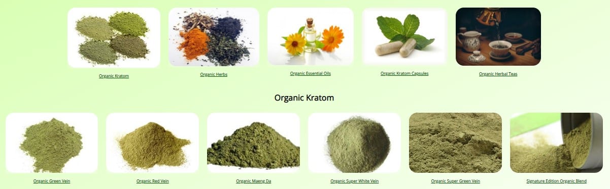 image of botanical kratom product line