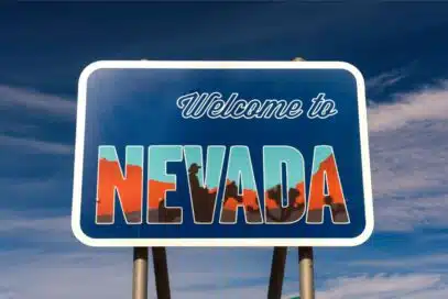 Welcome to Nevada highway sign
