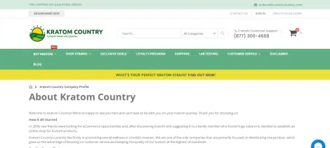 About page for Kratom Country