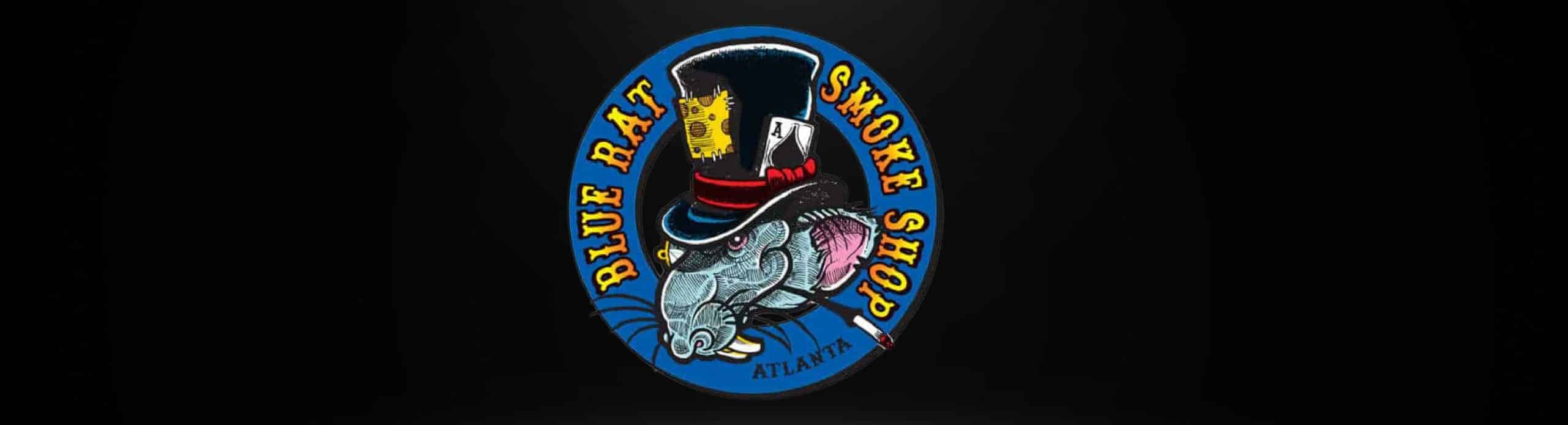 image of blue rat smoke shop logo