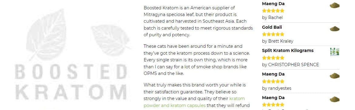 image of boosted kratom review
