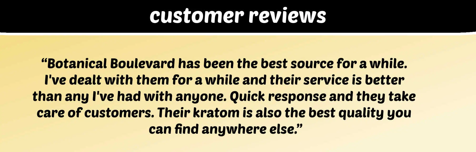 Sample of a Botanical Boulevard customer reviews