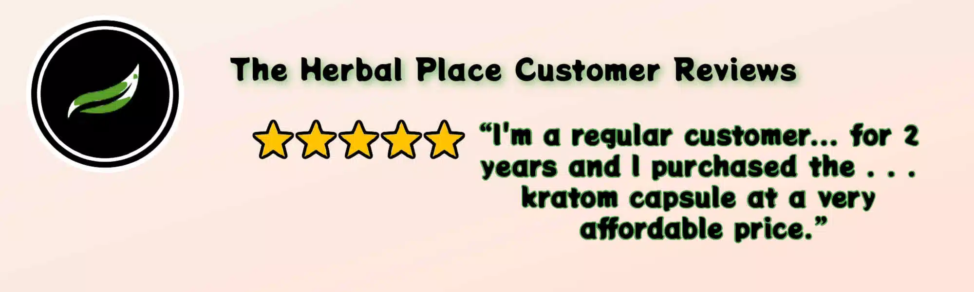 herbal place kratom customer reviews and plain logo