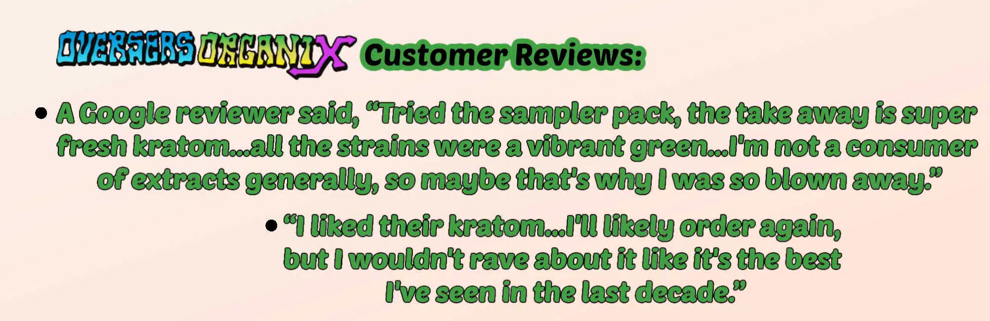 image of overseas organix customer reviews