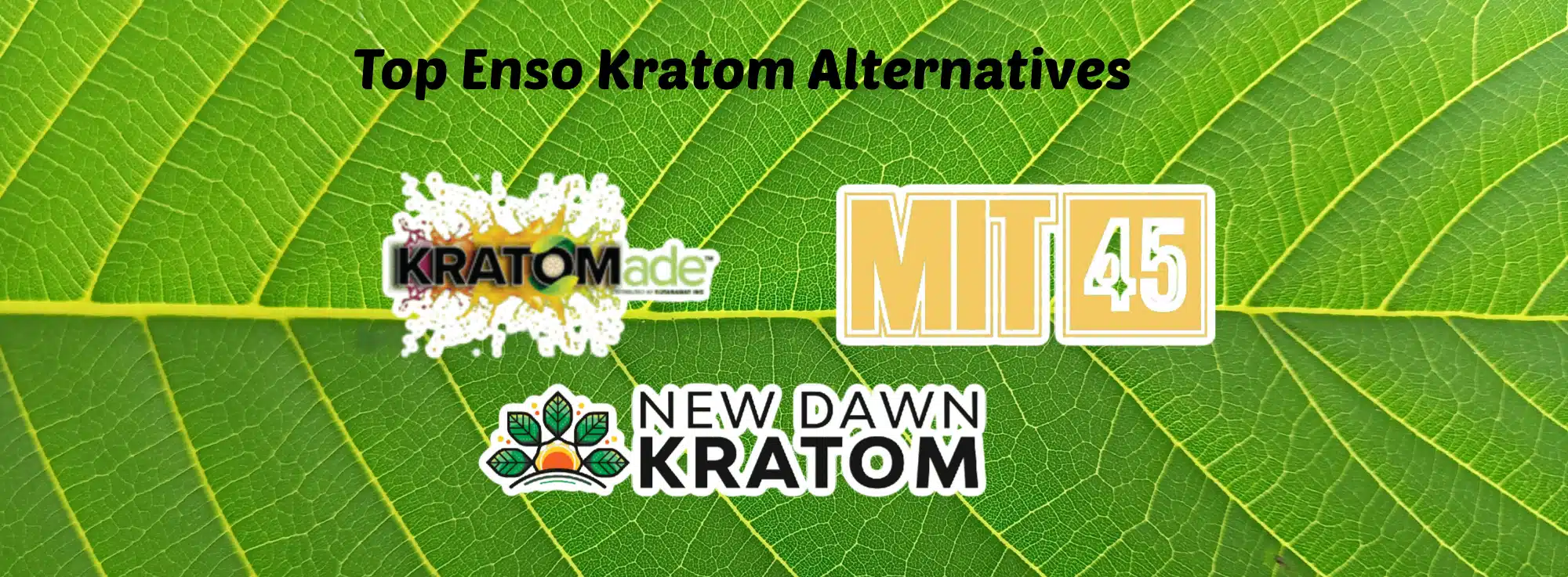 top enso kratom alternatives and their logos