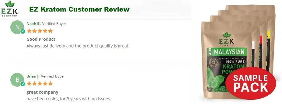 image of ez kratom customer review