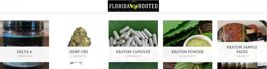image of florida rooted kratom products