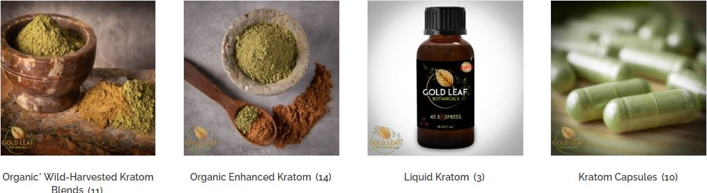 image of gold leaf botanicals products