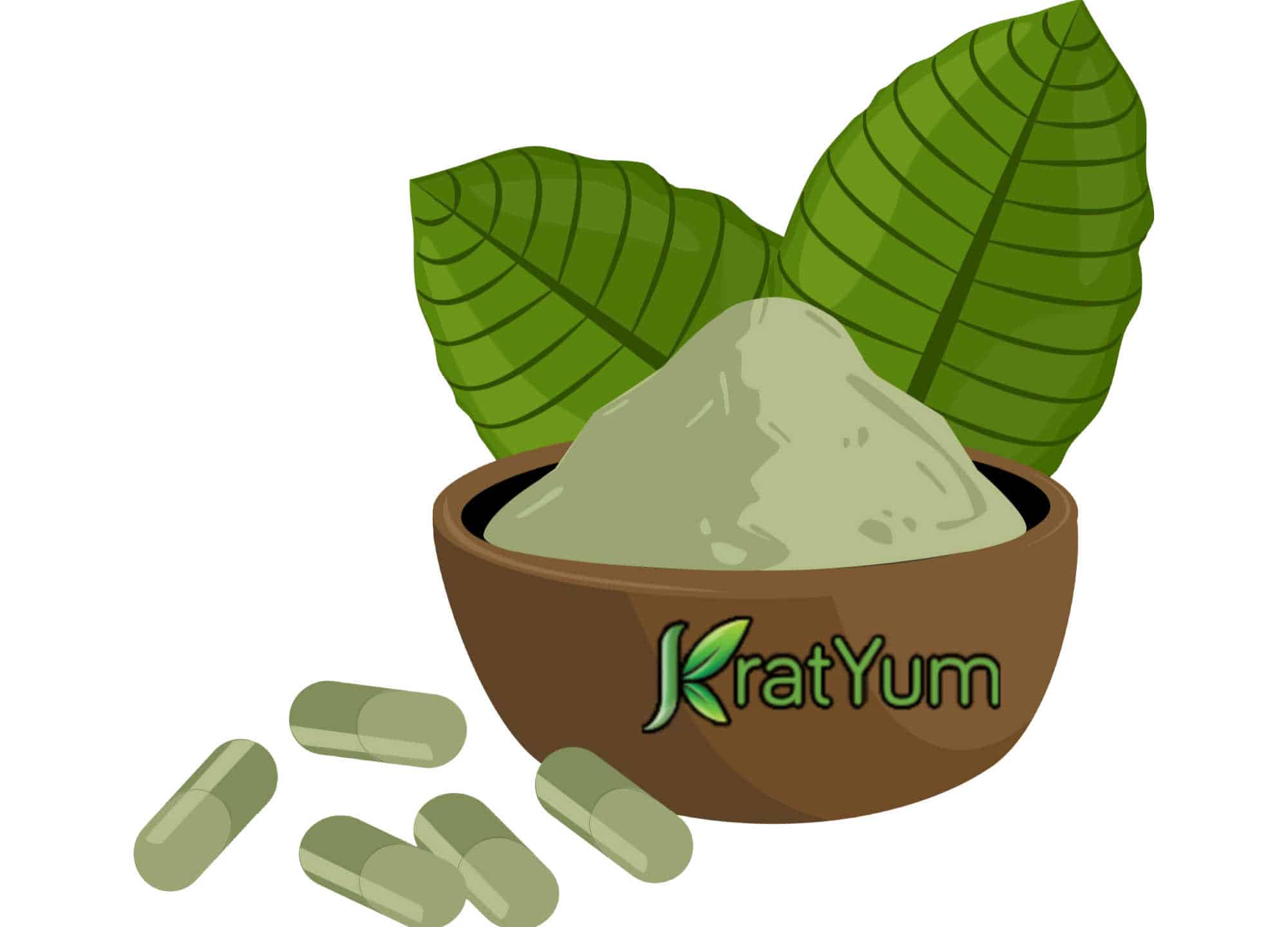 image of kratom powder and capsules