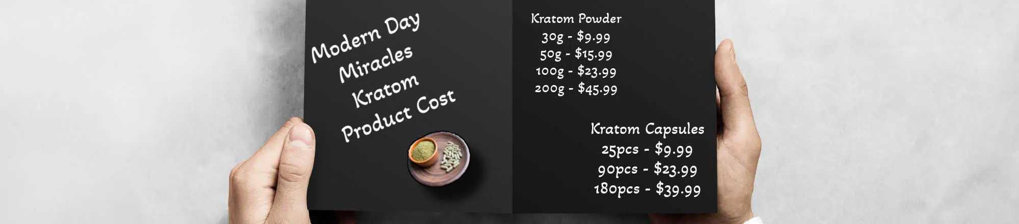image of modern day miracles kratom cost