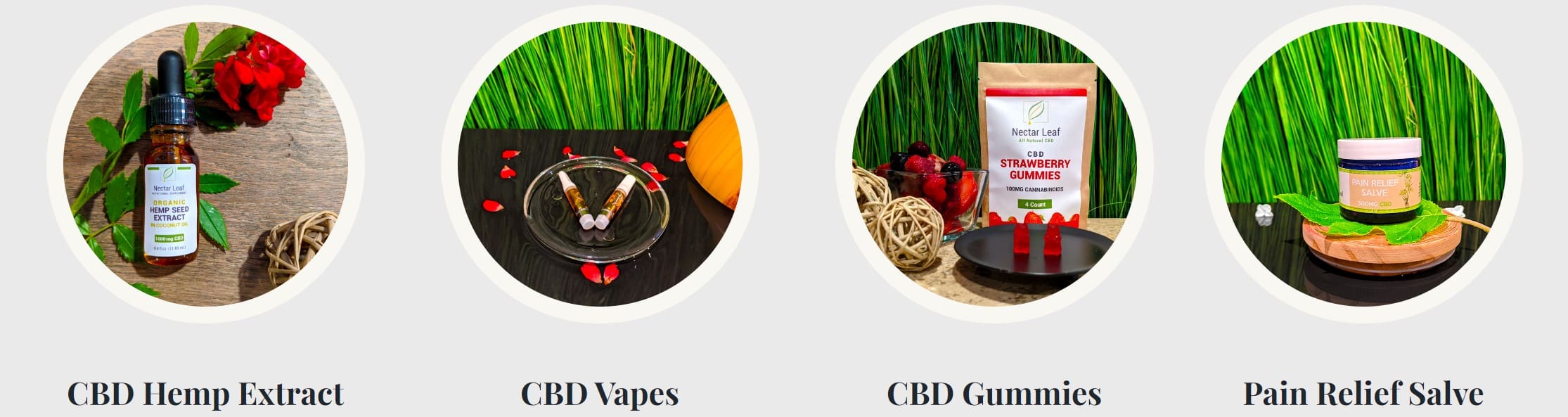 image of nectar leaf therapeutics cbd products and services