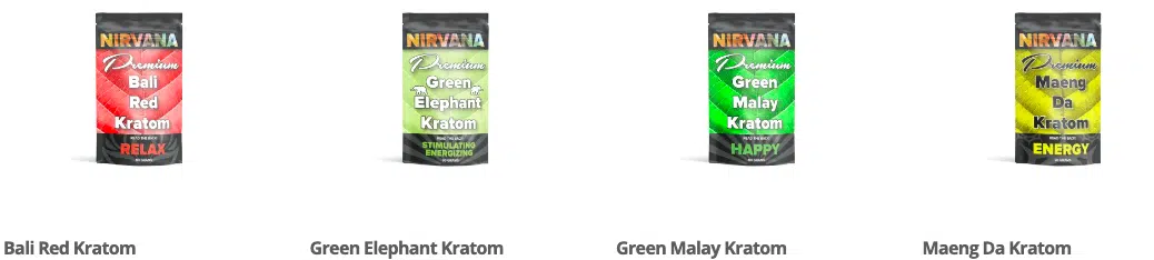 image of nirvana kratom products