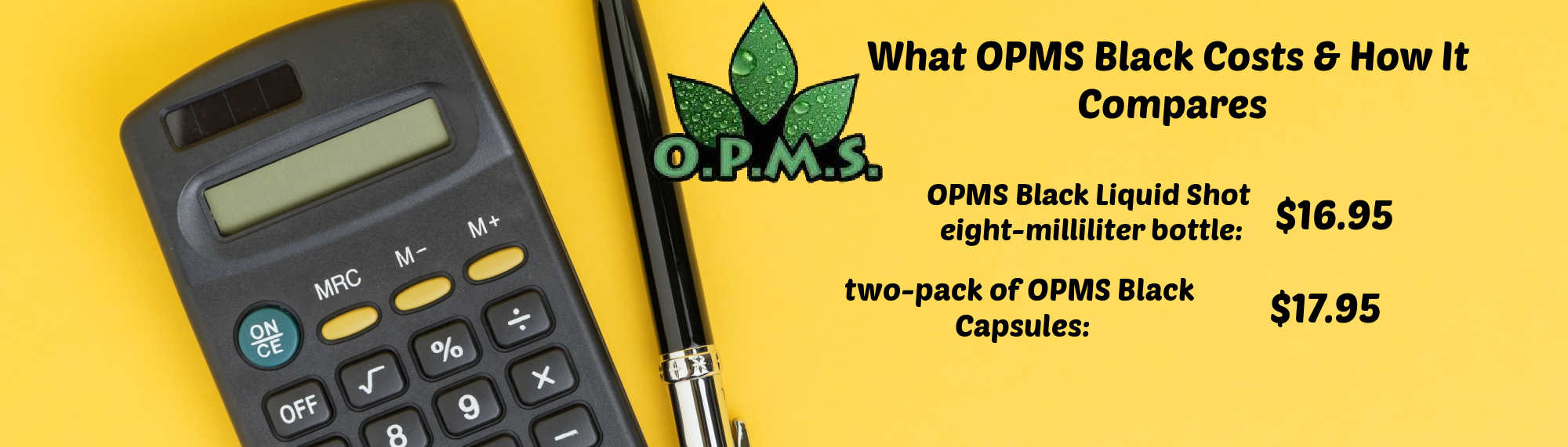 image of what opms black costs and how it compares