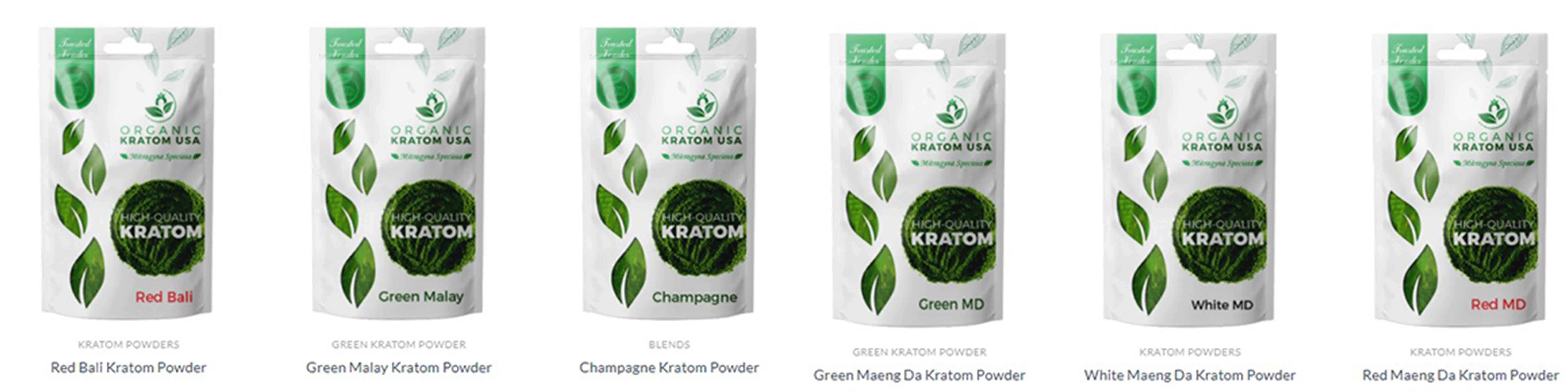 image of organic kratom products
