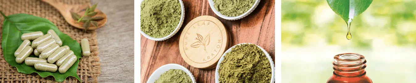 image of pure leaf kratom products
