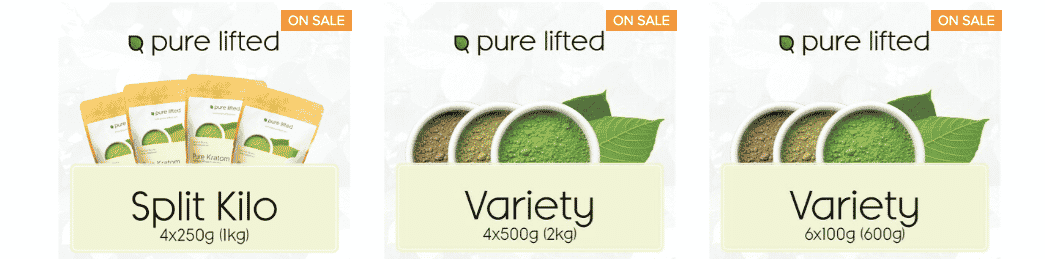 image of pure lifted kratom products