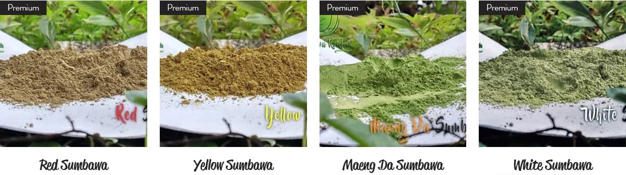 image of sumbawa kratom products