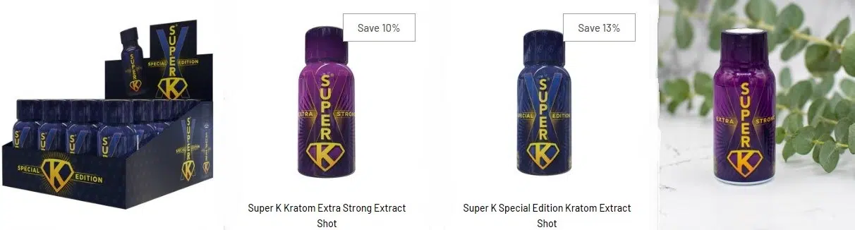 image of super k kratom products