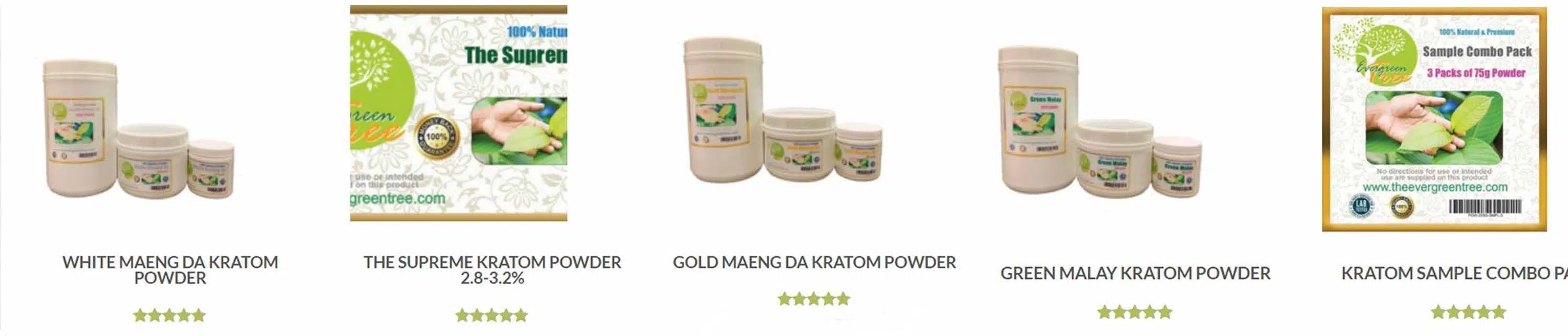 image of the evergreen tree kratom products
