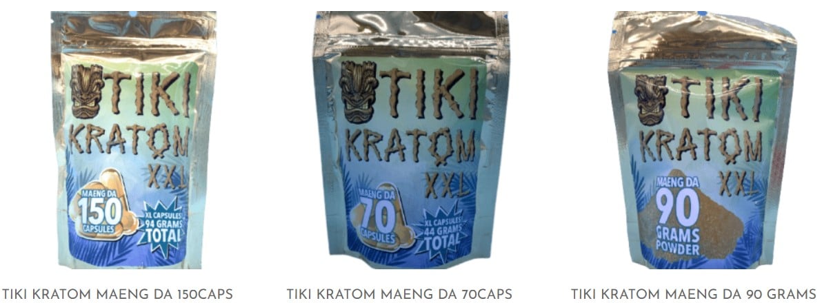image of products of tiki kratom