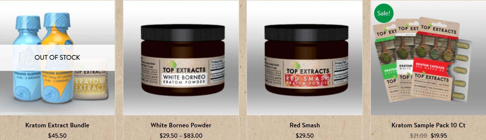 image of top kratom extracts products