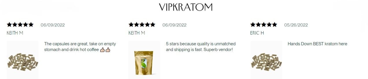 image of vip kratom customer reviews